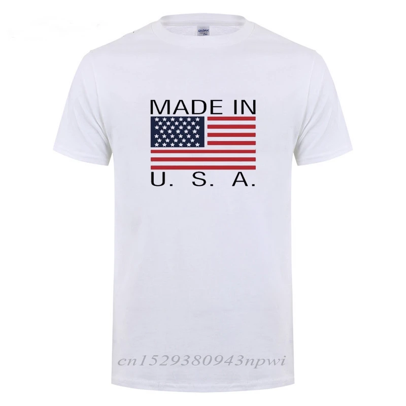 Printed USA Flag Track and Field Mens Funny Shot Sleeves T Shirts 