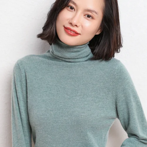 100% 순수 울 캐시미어 스웨터, 2022 년 가을/겨울 파일 칼라 풀오버, 한국 패션, 캐주얼 니트 탑스, 여성 긴팔 재킷 2