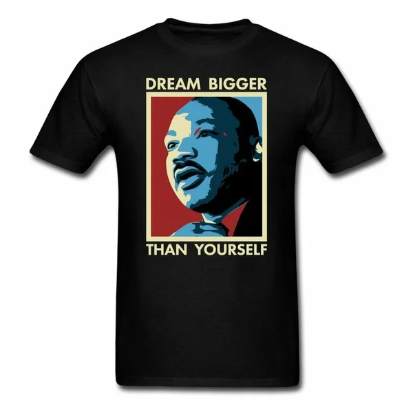 Мужская черная футболка MLK Dream больше себя | одежда