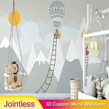 

Jointless 3D Custom Mural Wallpaper Photos Balloon Children's Poom Background Decorative Painting Modern Minimalist Geometric