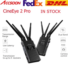 

ACCSOON CineEye 2 Pro 1200ft/350m Wireless Transmission System 2.4Ghz/5Ghz Video Transmitter Receiver Camera Control