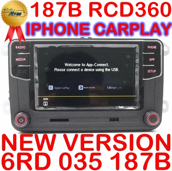 RCD360 Plus RCD360G Carplay Car MIB Radio 6RD 035 187B For VW Golf 5 6 Jetta CC MK6 MK5 Tiguan Passat B6 B7 187B