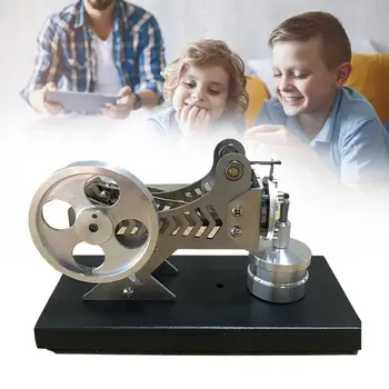 

Low Temperature Stirling Engine Motor Model Heat Steam Education DIY Model Toy Gift For Kids Craft Ornament Discovery Toy
