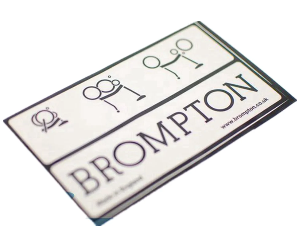 Белая и черная наклейка s для Brompton Frame Decal sticker