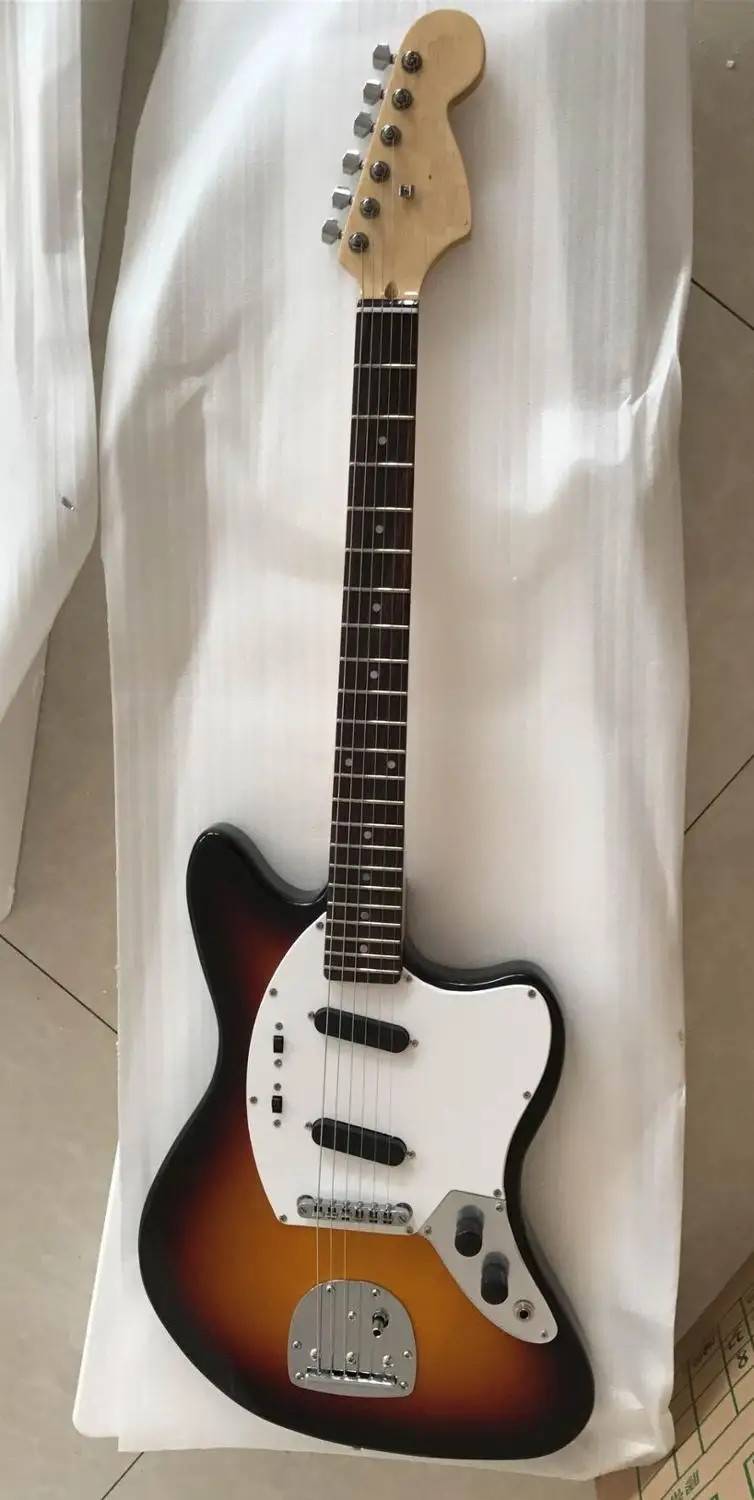 Бесплатная доставка новое поступление гитара модели Mustang электрическая в Sunburst