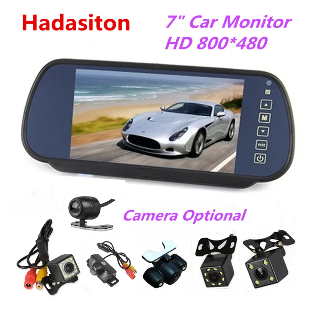 Reverse Parking system 7 inch TFT LCD Screen Car Monitor rearview mirror+ Night Vision Rearview camera optional car parking monitor