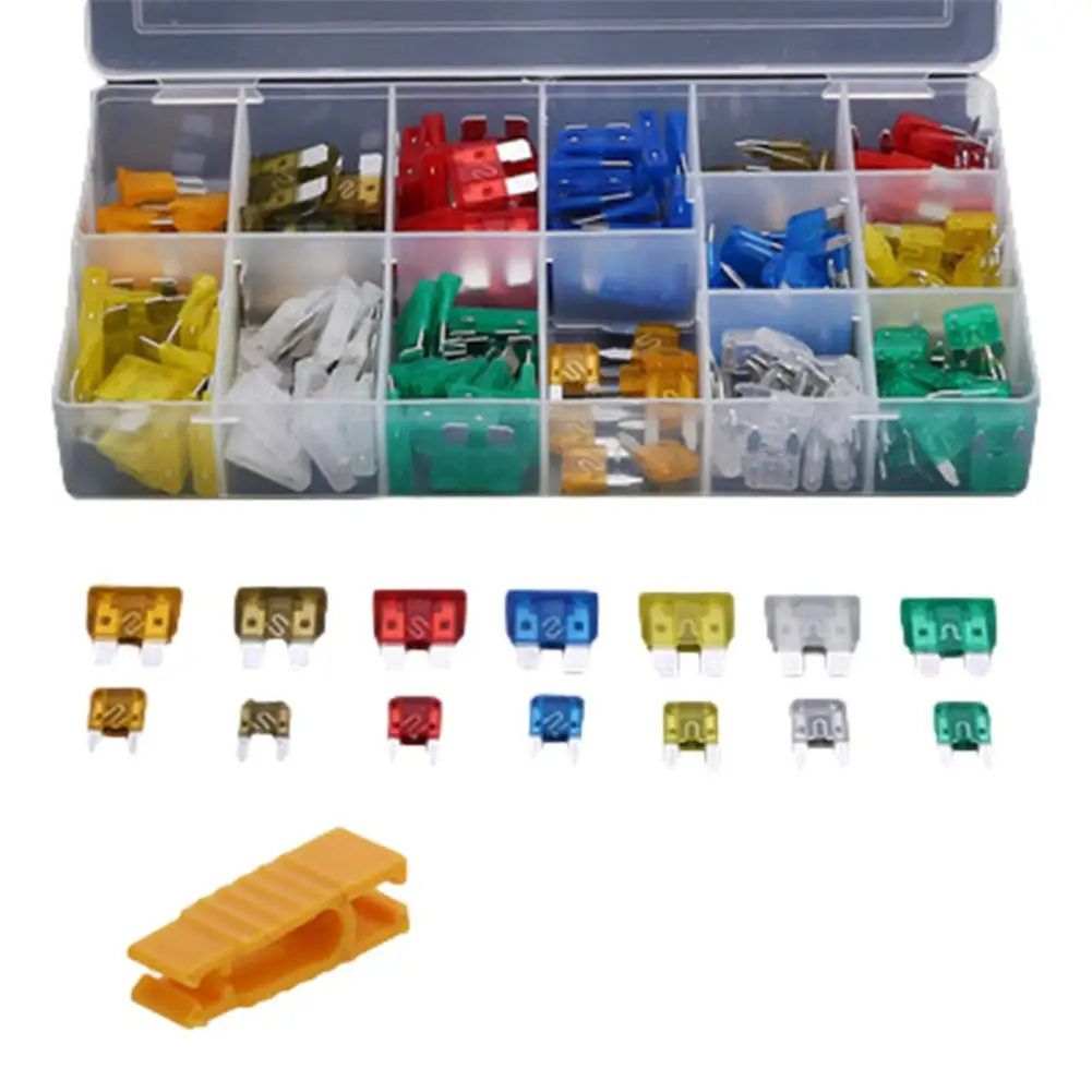 Car Fuse Set 306Pcs Portable Alloy Fuse Assortment Standard Flat Fuse
