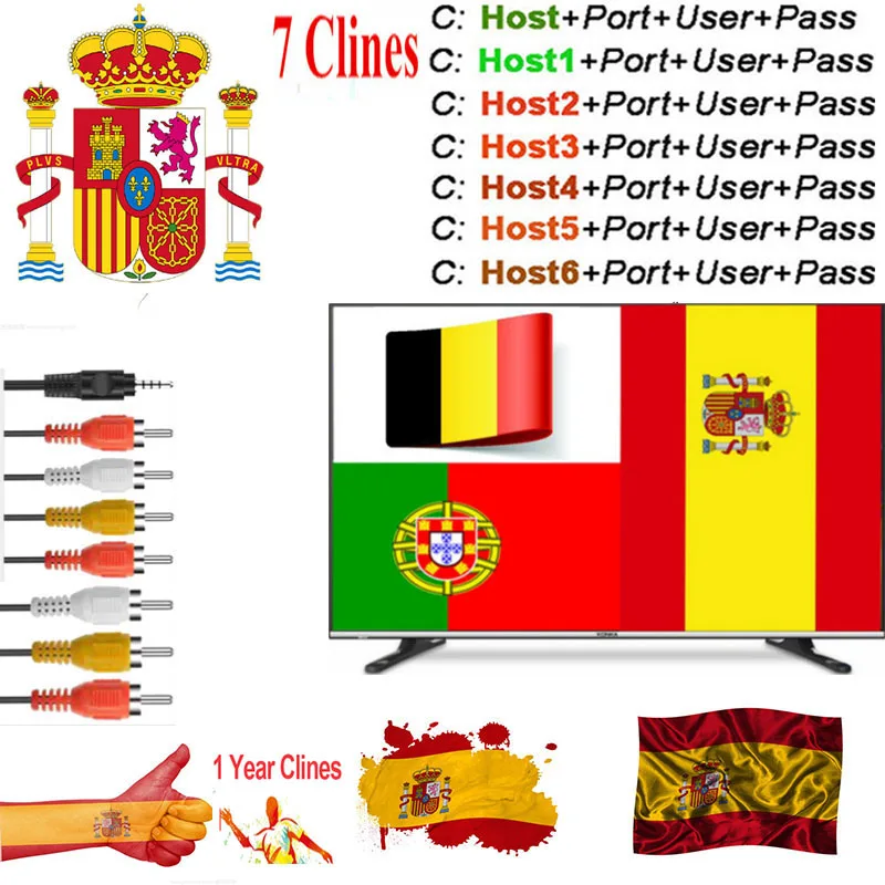 ##BUY cccam Europa 7Lines HD 1 Year Cline Server for MT5370 USB Wifi Satellite Receiver Spain UK Germany Italy POLSAT MOVISTAR