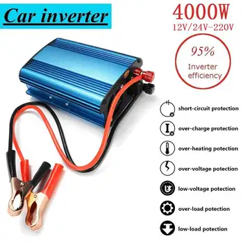

4000W Car Inverter Voltage Transformer DC 12V/24V to AC 220V Power Inverter Volts Converter Charger Inversor Sine Wave Adaptable