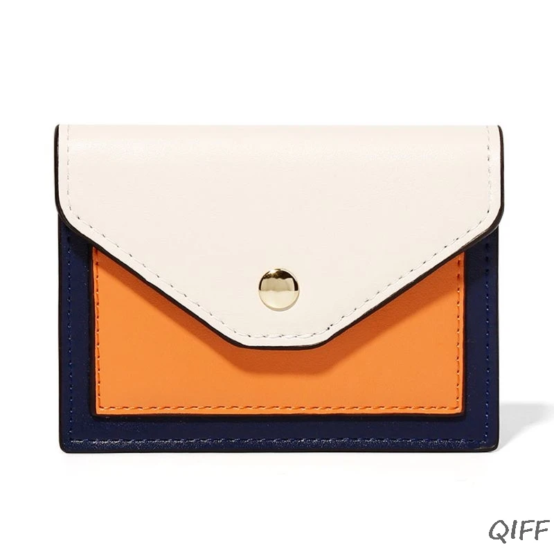 Simple Elegant Women Wallet PU Leather Hasp Short Coin Card Holder Purse