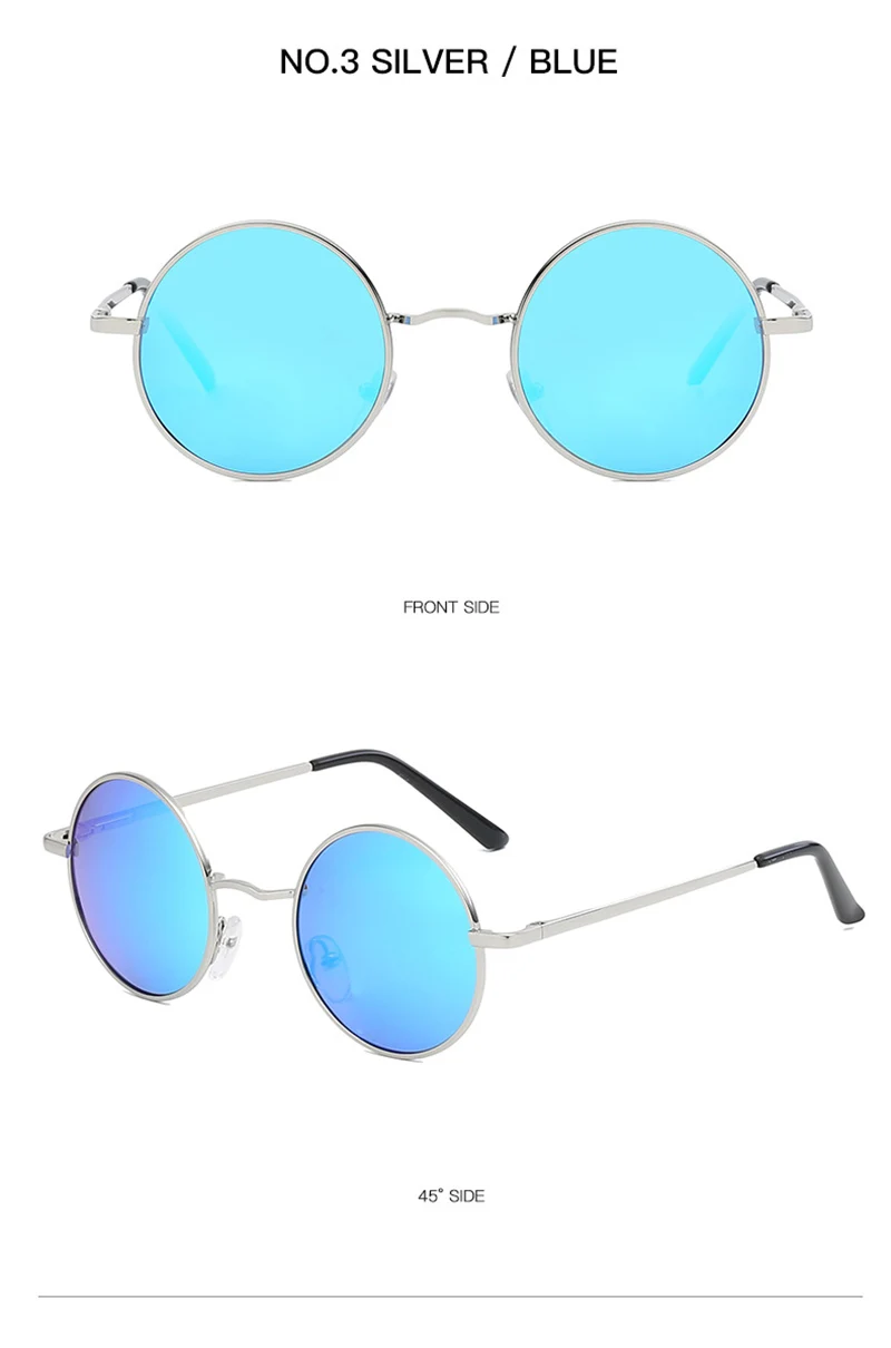 Ультралегкие Ретро стимпанк готические маленькие круглые поляризованные солнцезащитные очки для мужчин и женщин маленькие Винтажные Солнцезащитные очки John Lennon gafas de sol