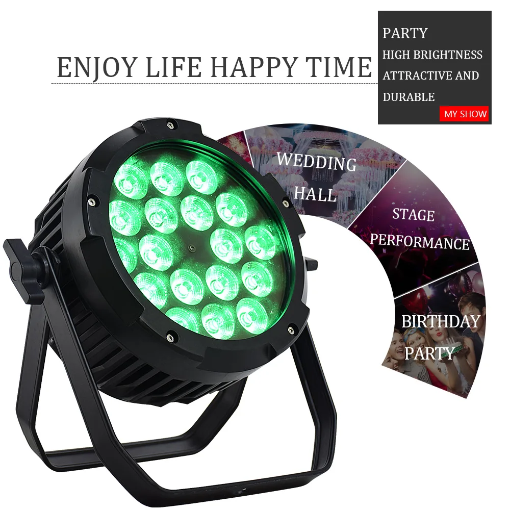 Led par Светильник 18X12 Вт 4в1 водонепроницаемый IP65 Открытый высокого качества для dj диско шоу