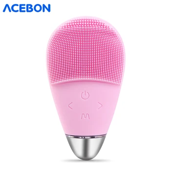 

Electric Silicone Face Cleansing Brush Sonic Massage USB Rechargeable Ultrasonic Face Cleaner Beauty Tool Facial cleansing brush