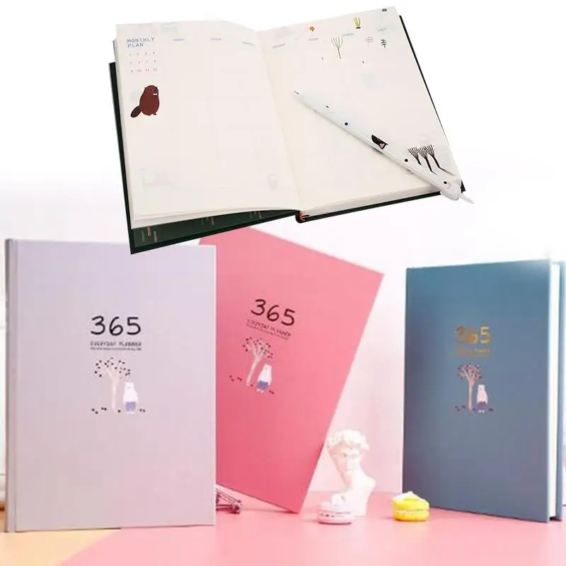

Thread-Bound Diary Book School Writing Kawaii Notebooks Gifts Ivory White Cute Agenda Diary Notebook Stationery Office Journal