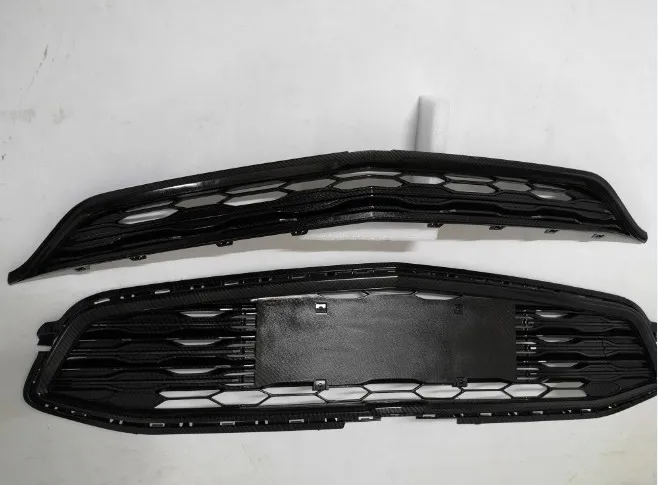 2 шт. углеродное волокно зерна Верхняя Нижняя передняя бампер сетка решетка гриль для Chevrolet Malibu XL