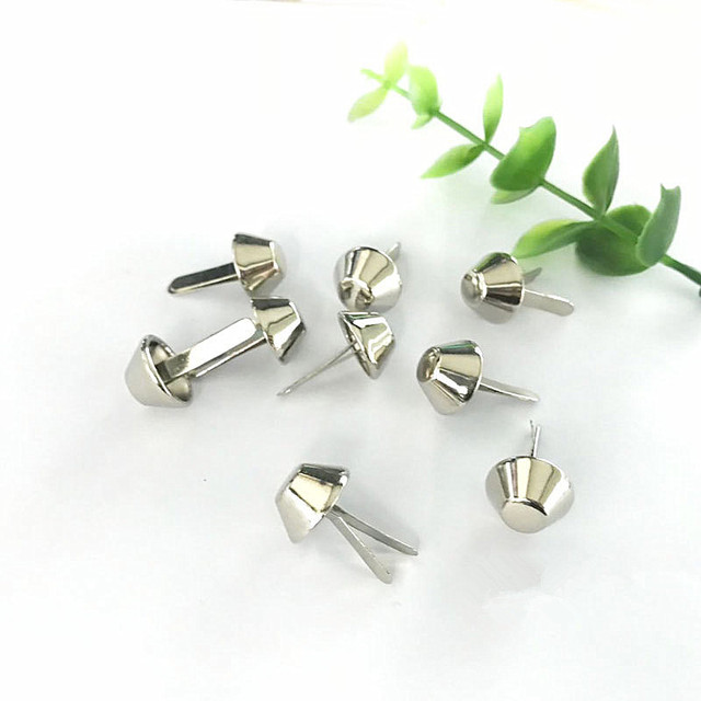 12*6mm Luggage Parts Rivet Bag Accessories Manual Metal Bag Bottom Nail Foot Nail Diy Parts Alloy Two-legged bucket nail