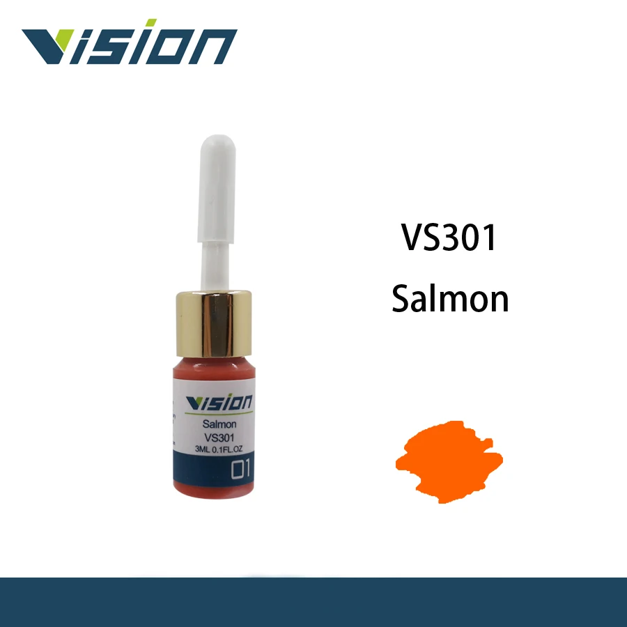 

Vision VS301Salmon 3ml Microblading Pigment Eyebrow Tattoo Pigment Lip Tattoo Emulsion Ink Permanent Makeup Tattoo Supplies