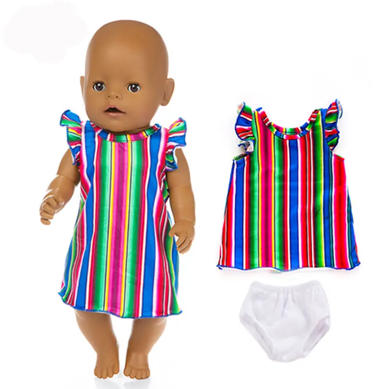 Born New Одежда для куклы-младенца подходит 18 дюймов 40-43 см красный и синий и зеленый русалка аксессуары для кукол для ребенка подарок на день рождения - Цвет: 15