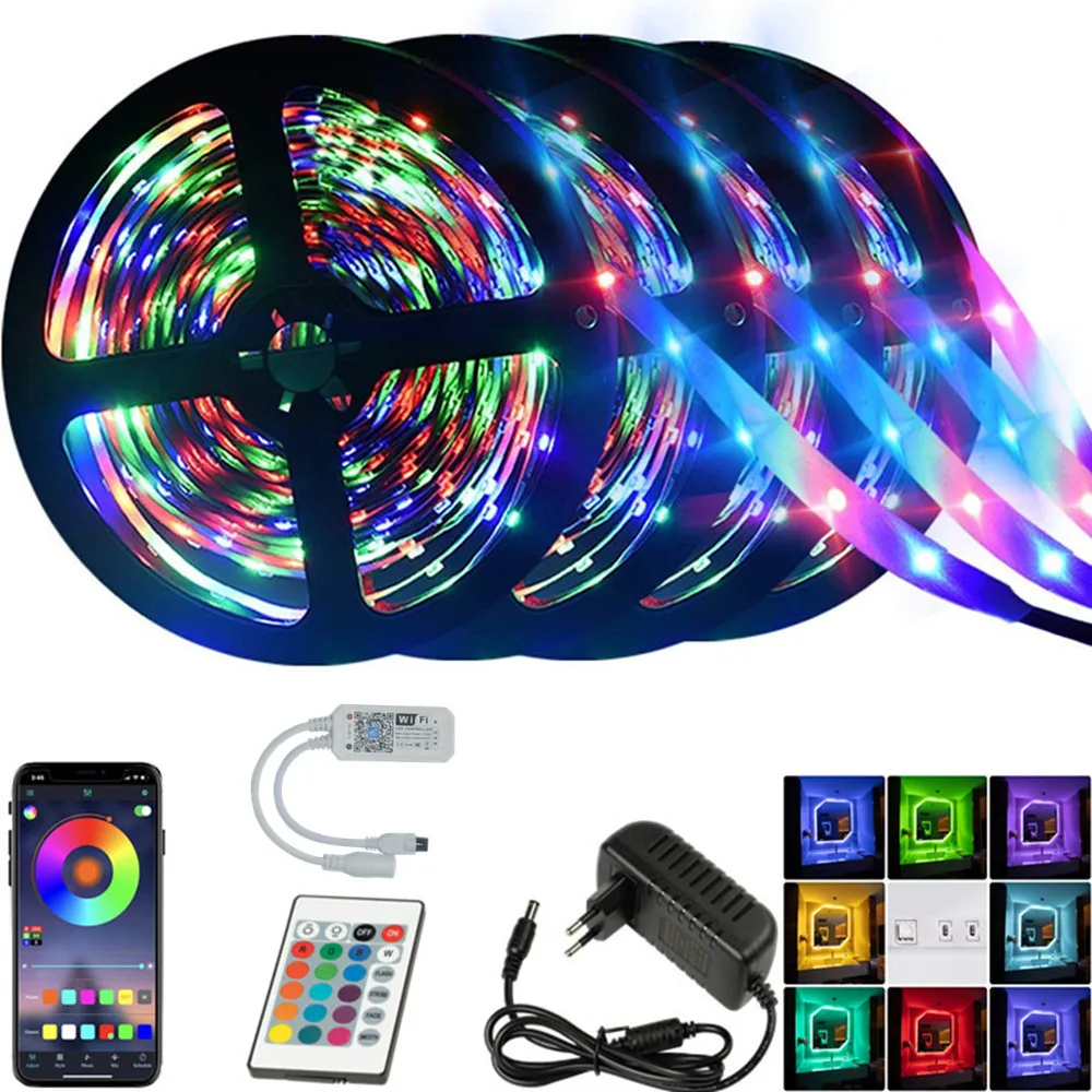 Led Light 20m Meter Color Changing Led Light With Remote Control, Wifi