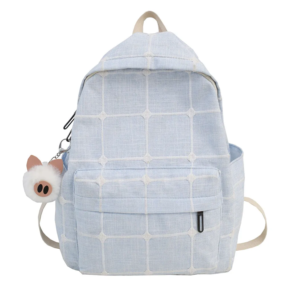 

New Waterproof Canvas Backpack for Women Travel Backpacks Female School Bag for Teenage Girls Small Fresh Bag 9.2