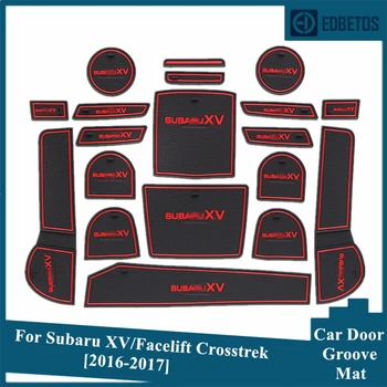 

For Subaru XV 2016 2017 Facelift Crosstrek WRX STI Accessories For Subaru XV Facelift Crosstrek Anti-Slip Dirty Door Groove Mat