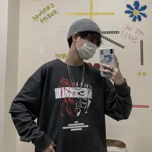 Neploe/для женщин и мужчин Harajuku толстовки свитшоты негабаритных уличная черный серый пуловер хип-хоп базовые Джемперы 54915 - Цвет: gray