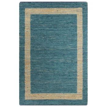 

80x160 cm Carpet handmade jute blue For Home Hotel Floor Protection Living Room Decor Washable Carpet