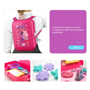 

1Set Pretend Play House Simulated Cosmetic Toys Carrying Case Bag Box Backpack for Girls Kids Children Educational Toy Tools