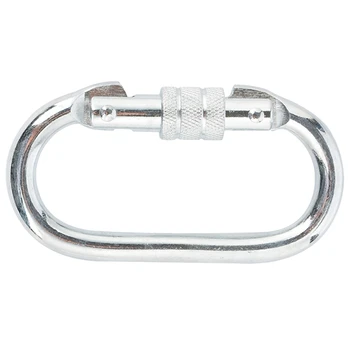 

Mountaineering Hook Hammock Lock Solid Metal D-Shaped Buckle for Quick Connection of Camping Hiking Backpack 5Pcs