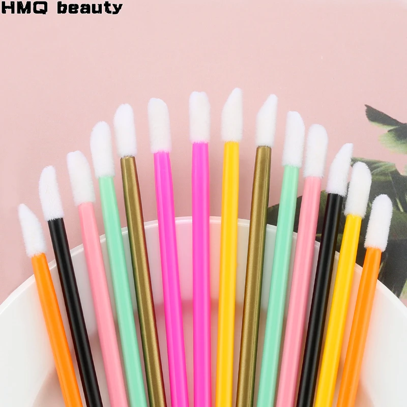 50pcs Rendelkezésre álló szempilla ecsettel Hajókötél Szájrúzs mikro brushes szempilla kiterjesztése Anyagellátás  Ráfúvó eszköz tisztább Szépség Összeállítás szerszámok