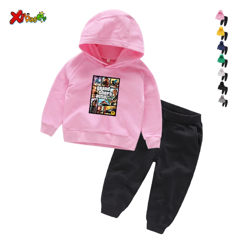 

Kids Clothes Set 2020 spring Autumn Sport Sweatshirt Autumn Set Children Girls Kids Boys Coats Warm Wool Pants kids Hoodies sets