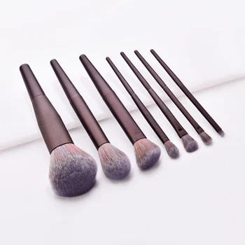 

7 Pcs/Set Makeup Brushes Set Professional Purple Cosmetic Tools Kits Face Powder Eyeshadow Blending Brush Tools Accessories