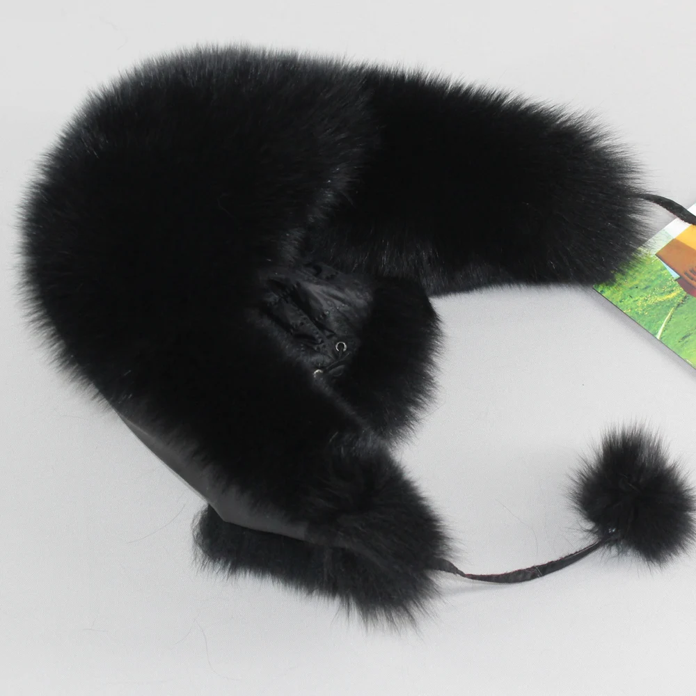 Hot Sale Women Warm Genuine Fur Hats Natural Fox Fur Caps Winter New Female Casual Beanies Retail and wholesale