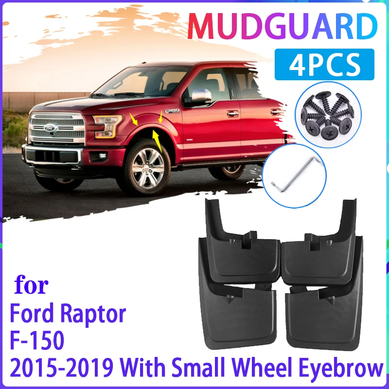 

4 PCS Car Mud Flaps for Ford Raptor F150 F-150 F 150 2015~2019 2016 2017 Mudguard Splash Guards Fender Mudflaps Auto Accessories