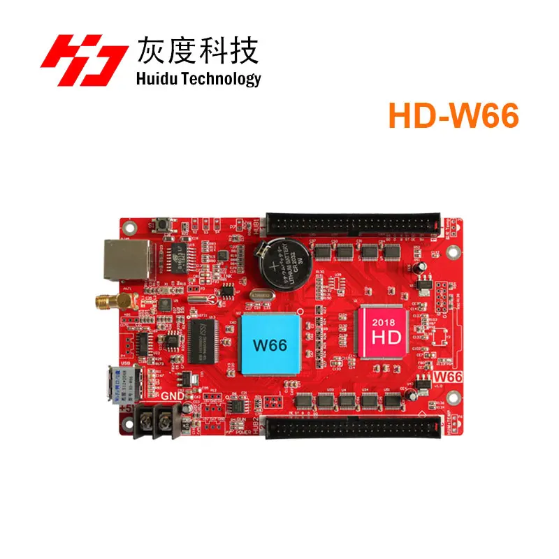 Huidu HD W60 W62 W63 W64 W66 Wifi и U дисковые порты 1024*32 ~ 2048*512 Одиночная Двухцветная