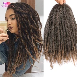 18Inch 100g Soft Kinky Twist Crochet Hair Synthetic Afro Kinky Marley Braiding Hair For African Women 18Inch 100g
