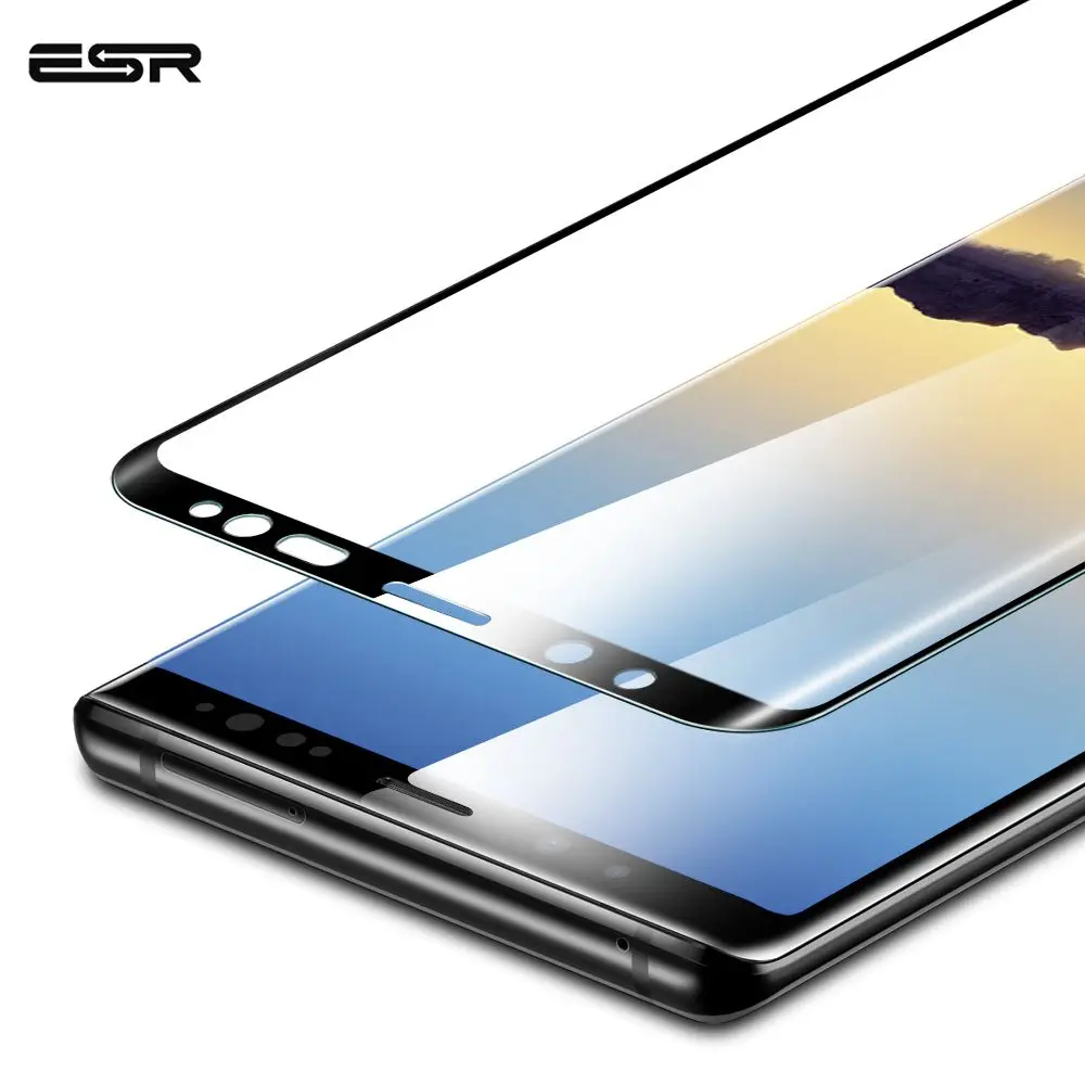 Full Coverage ESR 2 шт./лот 9H Закаленное стекло протектор экрана для samsung Galaxy Note 9 3D изогнутый полное покрытие дружественное стекло защитная пленка - Цвет: Full Coverage