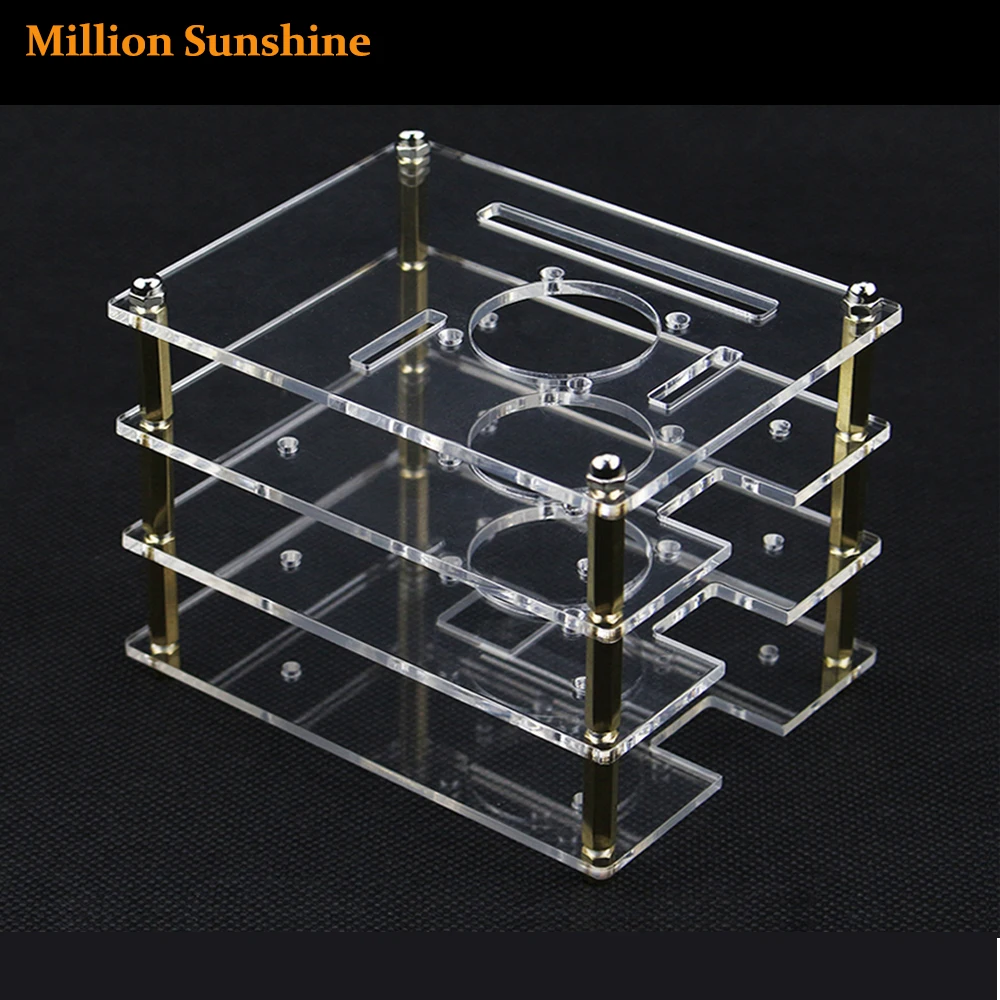 

Raspberry Pi 4 Model B Case Clear Box Cover for Raspberry Pi + Cooling Fans for DIY Raspberry Pi 4/3B+/3B RPI137