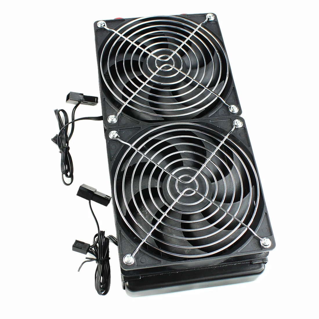

Aluminum Alloy G1/4 240mm 2 Fans Radiator Computer Desktop CPU Water Cooling Aluminum Heat Liquid Cooler Thick 55mm Black