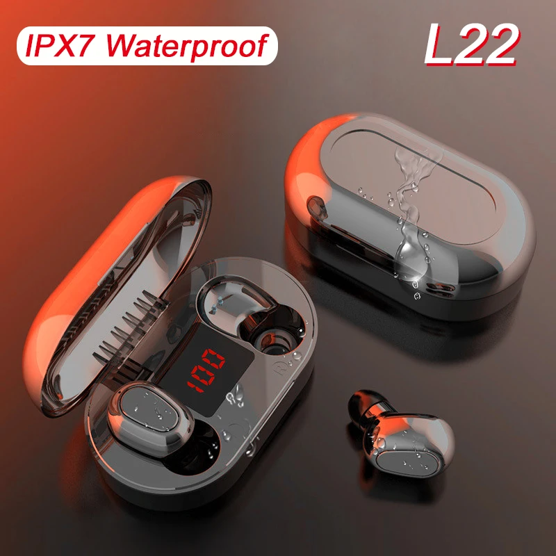 

Arlado L25 Wireless Bluetooth Earphone L22 Earbuds with Led Display L21 Headphones Waterproof Noise Cancelling Headsets