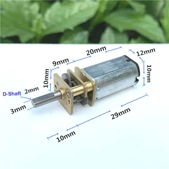 

Micro Mini Electric Geared Motor DC 3V-12V 30RPM Slow Speed Small N30 Gear Motor Full Metal Gearbox Speed Reducer DIY Car Robot