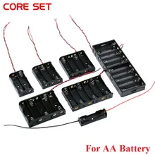 AA Size Power Battery Storage font b Case b font Box Holder Leads With 1 2