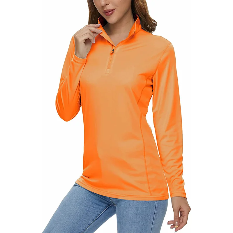 Women UPF 50+ Sun Protection Half Zip Quick Dry Shirt