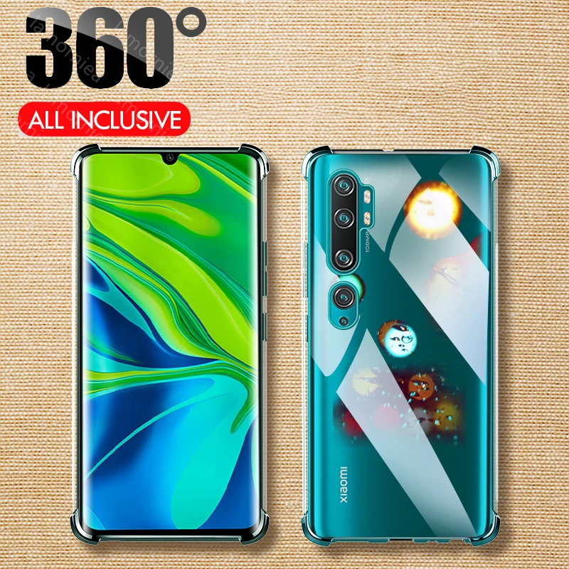 Для Xiaomi mi Note 10 чехол Прозрачный Мягкий Силиконовый ТПУ задняя крышка для телефона