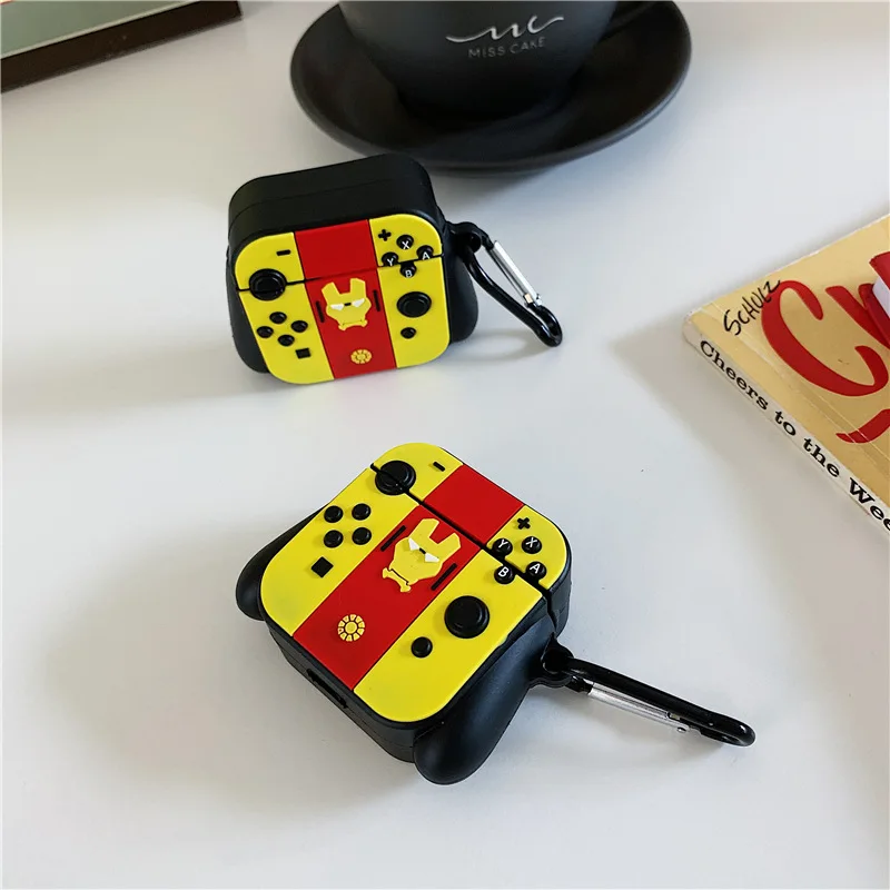 Чехол для AirPods силиконовый милый 3D игровой чехол для наушников Airpods 2 Чехол для наушников Apple Air Pods чехол для наушников кольцевой ремешок