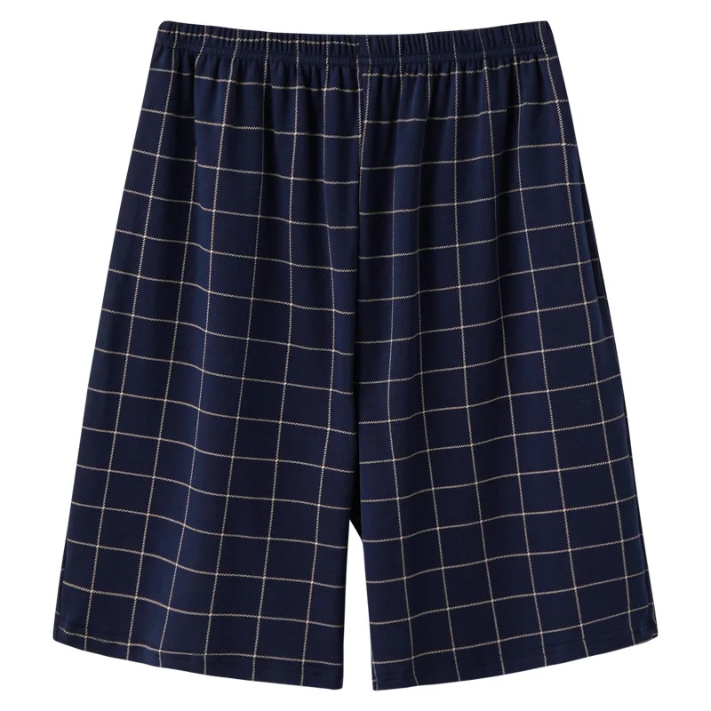 silk pj set [ 2$ Coupon Free ] Boy Male Casual Plaid Pants Shorts L-5XL Pajamas Slant Pocket Sleepwear Pyjamas Elastic Waist Man's Nightwear jockey pajama pants Men's Sleep & Lounge