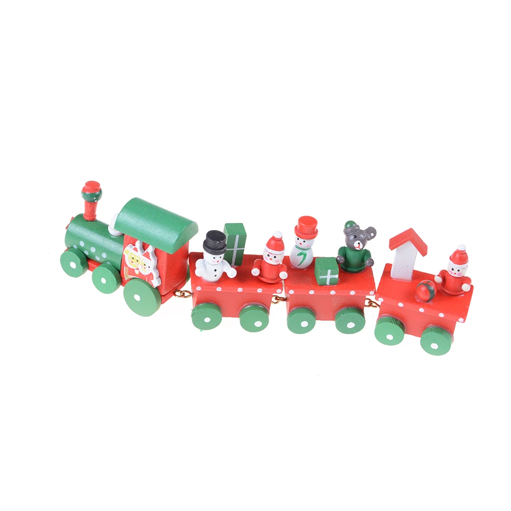 Wooden Christmas Train Little Train Decoration Papular Decor Christmas Ornaments