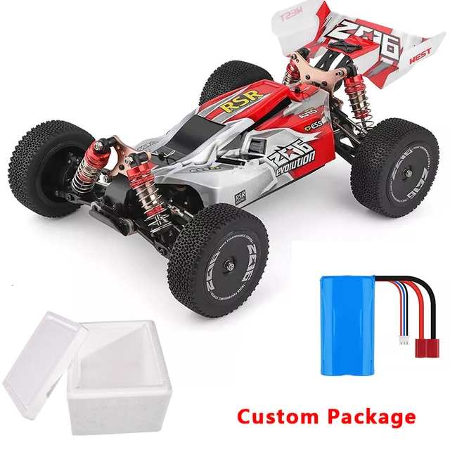 Wltoys XK 144001 1:14 RC Car 60km/h High Speed RC Racing Car 2.4GHz RC Buggy 4WD Electric Off-Road Drift Abosber Car Red/Green