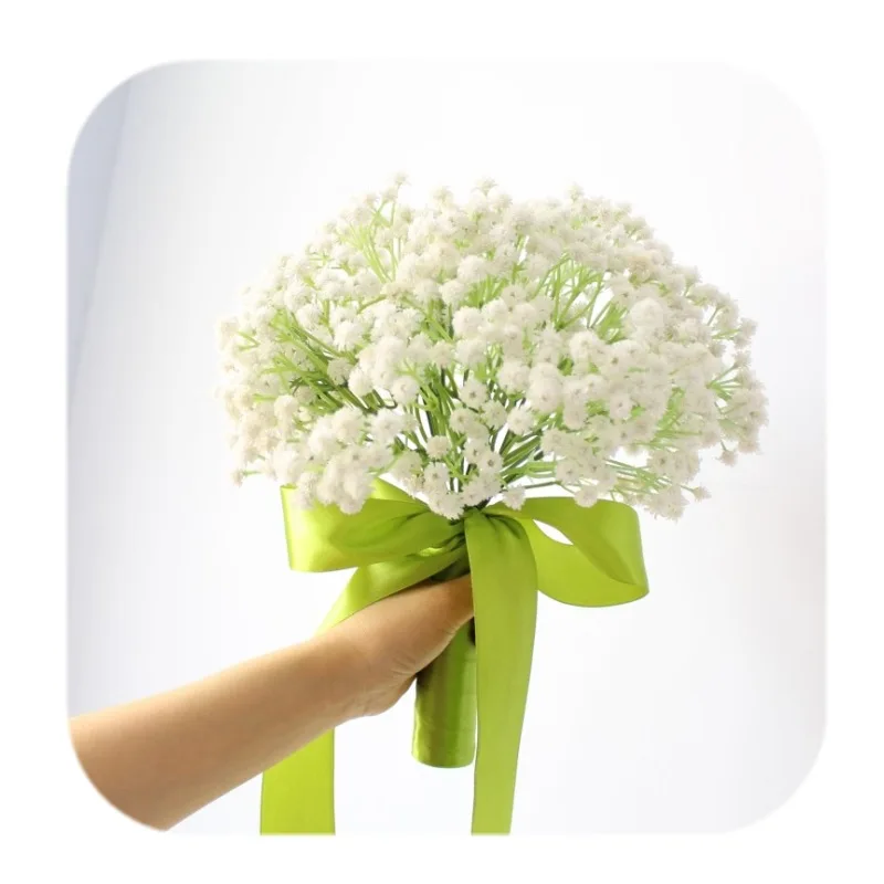 

Bride Wedding Bouquet Bridesmaid Holding Bouquet Wedding Supplies Artificial SILK White Gypsophila Table Decoration