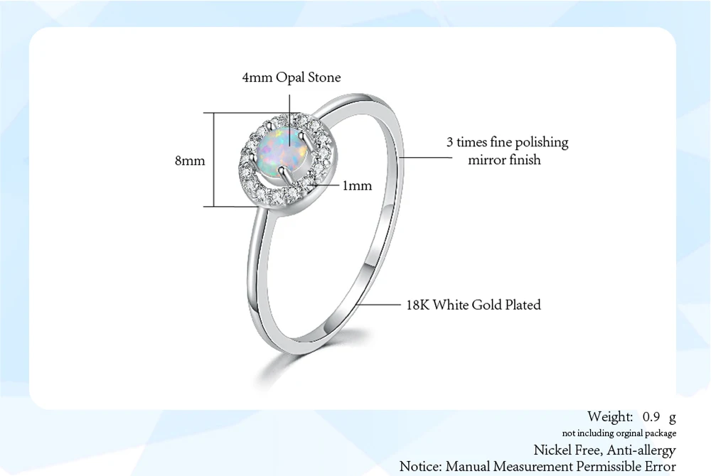ZHOUYANG Opal Stone Rings For Women Simple Classic Round White Gold Color Party Birthday Gift For Girls Fashion Jeweley DZR032 ZHOUYANG Opal Stone Rings For Women Simple Classic Round White Gold Color Party Birthday Gift For Girls Fashion Jeweley DZR032